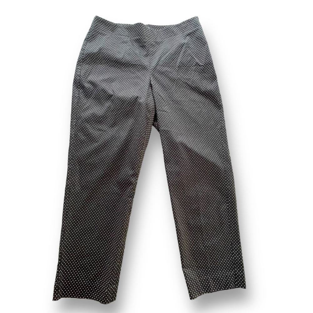 Talbots Black Polka Dot Crop Ankle Trousers Women's  Size 8